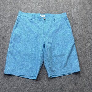 Peter Millar Shackleford Performance Hybrid Shorts Men 34 Blue 10" Golf Classic